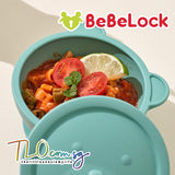 BeBeLock Alpha Silicone Bowl Set (with Lid and Spoon)